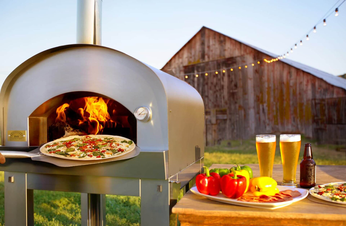 Sole Gourmet WoodFire XLarge Pizza Oven 24"x24" w/Rubber Feet ITALIA2424-RF